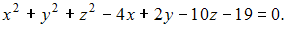 Изображение вопроса Уравнение сферы имеет вид
Тогда радиус сферы ...