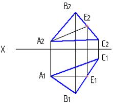 Изображение вопроса Требуется треугольник АВС привести в проецирующее ...